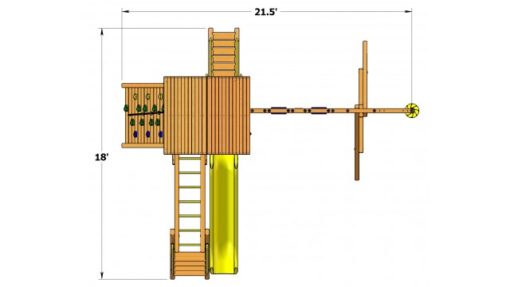 Turbo Deluxe Fort Combo 3 with Lower Level Playhouse - Image 2