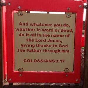 This is a custom Bible Verse panel which we love to do.