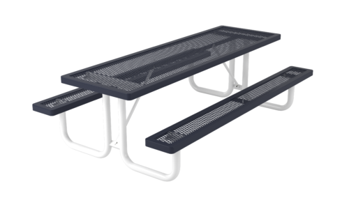 Rectangular Portable Picnic Table with Diamond Pattern