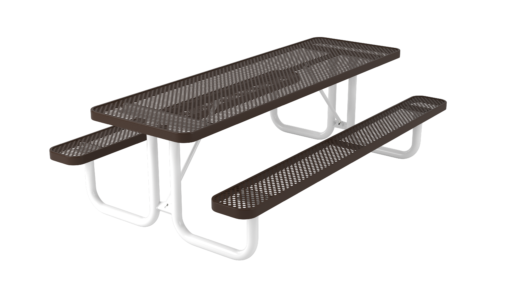 Rectangular Portable Picnic Table with Perforated Steel