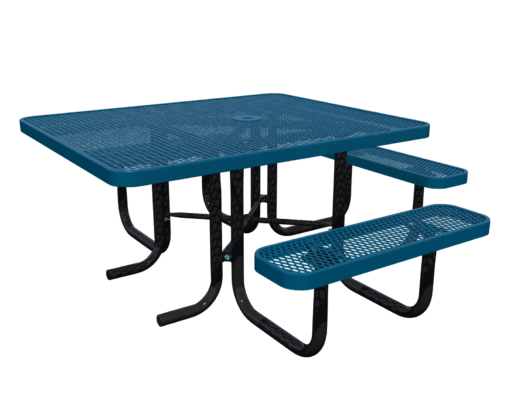 Square Portable Picnic Table with Diamond Pattern - Image 2